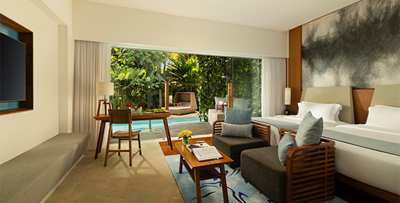 Impressive Lagoon Pool Access - Living Space & Bedroom