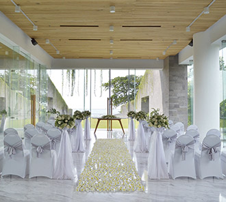 Wedding - Indoor Flower Wedding Set Up